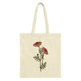 Floral Tote Bag, Chamomile Design, Flower Graphic Tote, Botanical Print Bag, Everyday Carry Bag, Gift for Her, Trendy Tote Bags - Tawshia